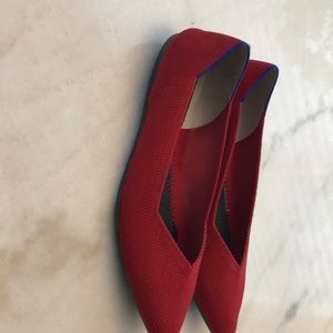 Rothy’s red pointed toe
